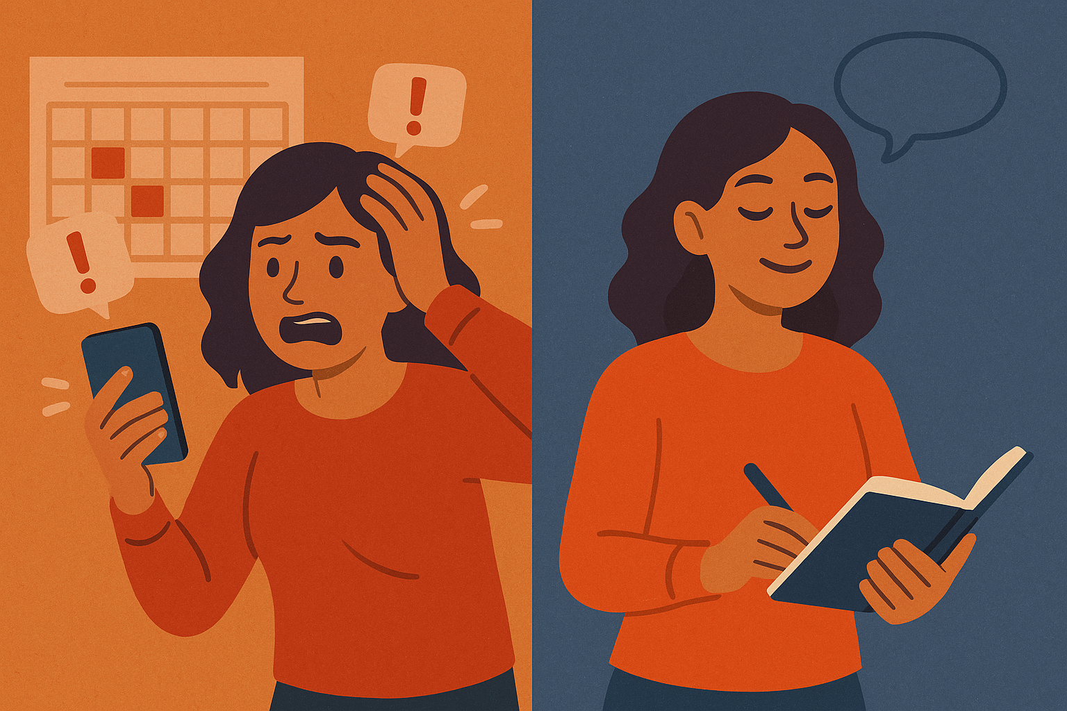 Extroverted woman finding joy in missing out, practicing self-care instead of succumbing to FOMO.